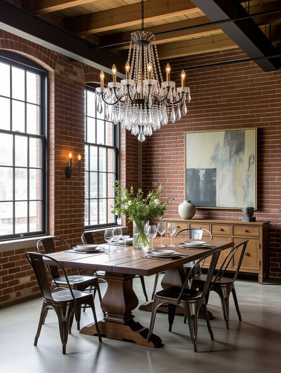 industrial elegance with crystals