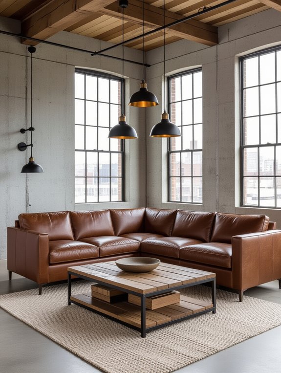 industrial l shaped metal sofa