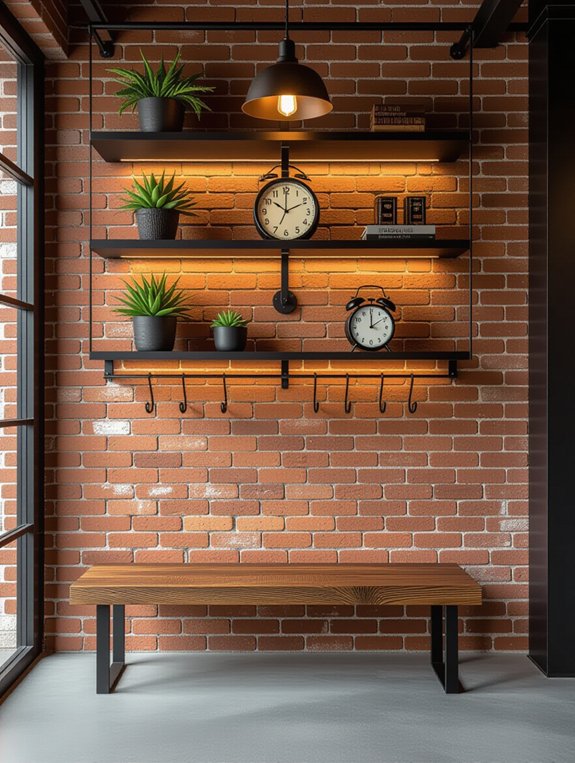 industrial metal shelving design