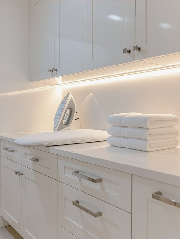 integrated ironing board cabinets
