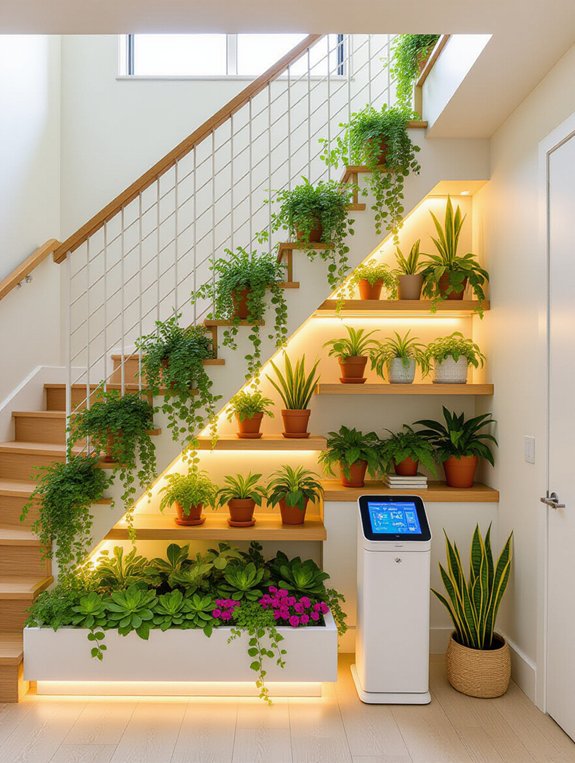 interactive plant care setup