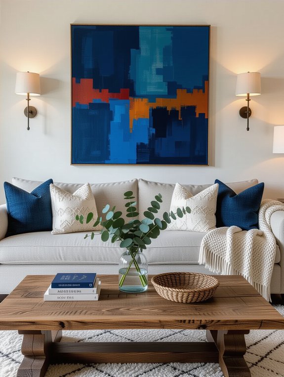 inviting artwork enhances warmth