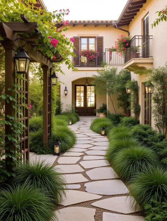 inviting garden pathway elements
