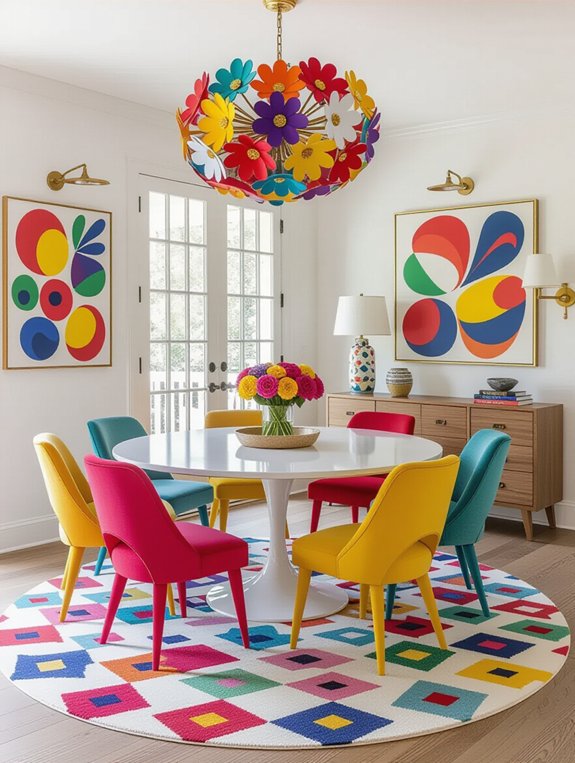 joyful creative dining decor