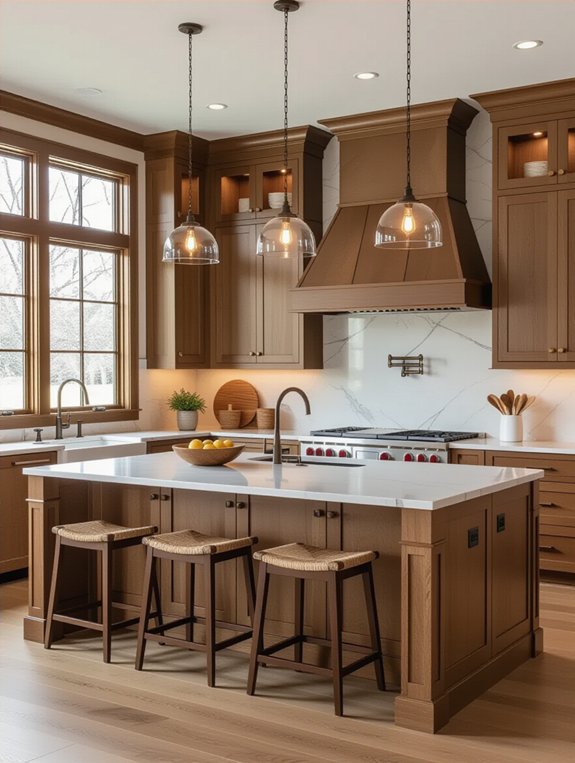 layered lighting enhances kitchens