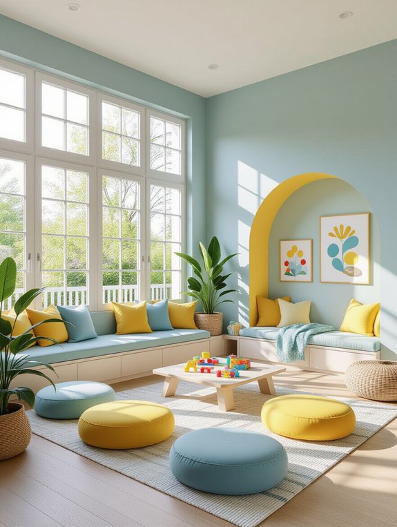 lively family friendly playroom design