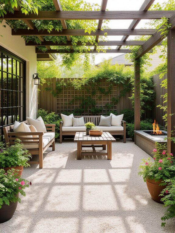 low maintenance gravel patio