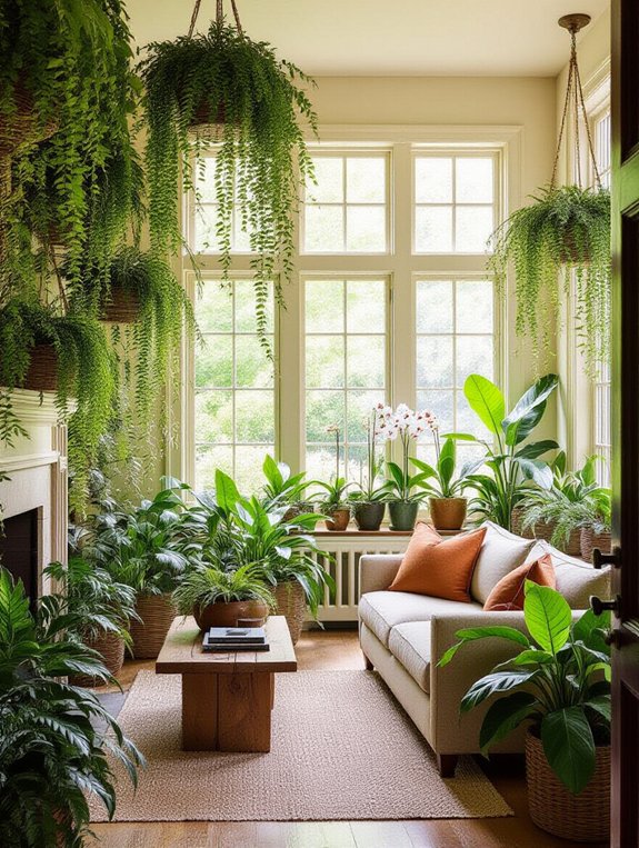 lush greenery enhances decor