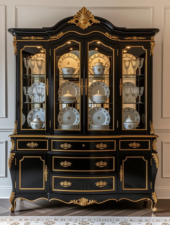 luxurious black and gold