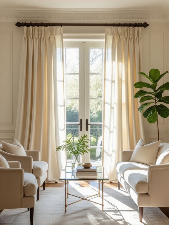 luxurious silk window panels