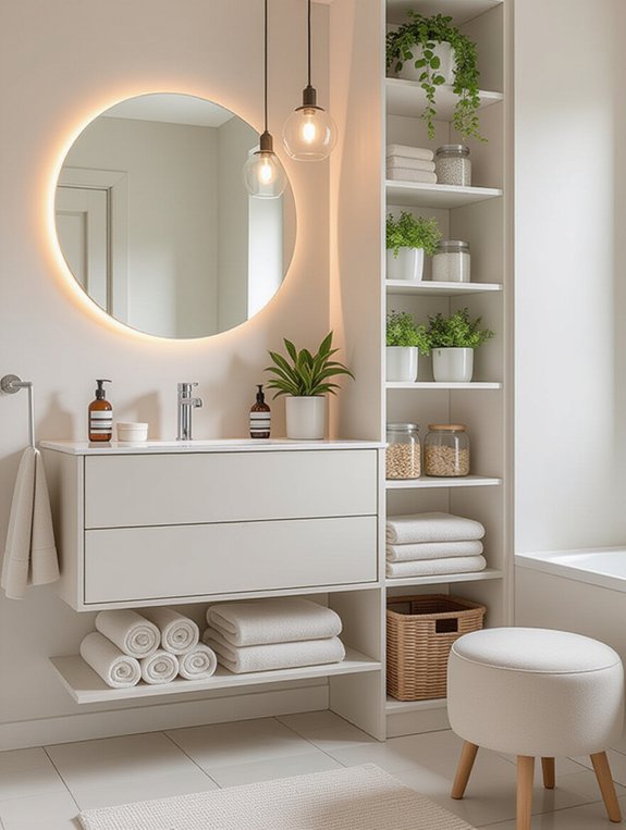 maximize bathroom space stylishly