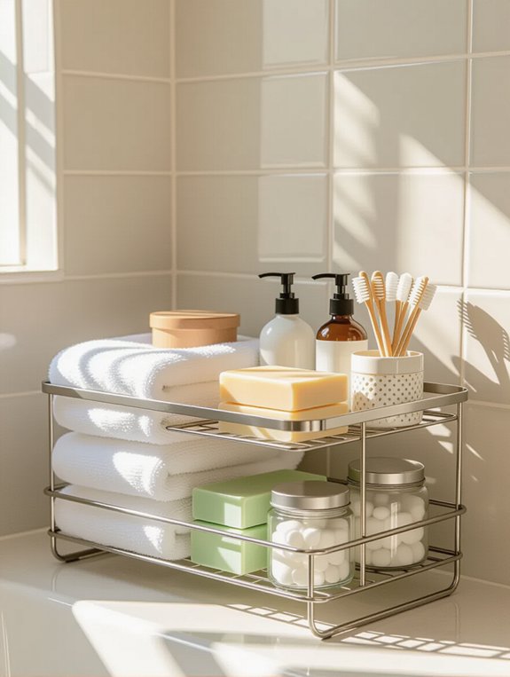 maximize bathroom storage efficiently