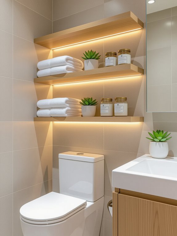 maximize bathroom storage space