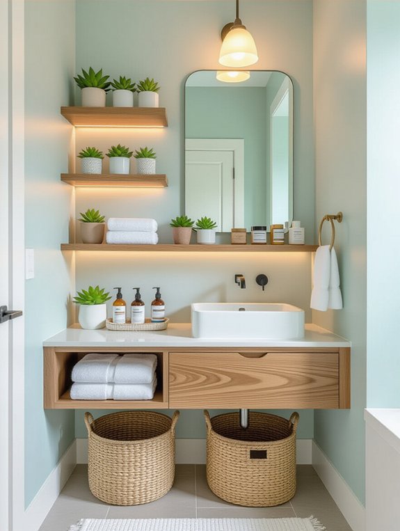 maximize bathroom vertical space