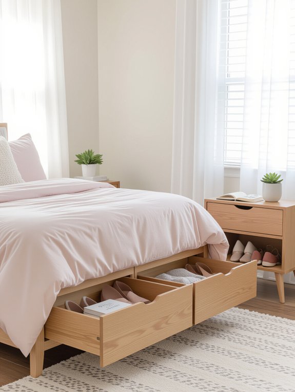 maximize bedroom storage space
