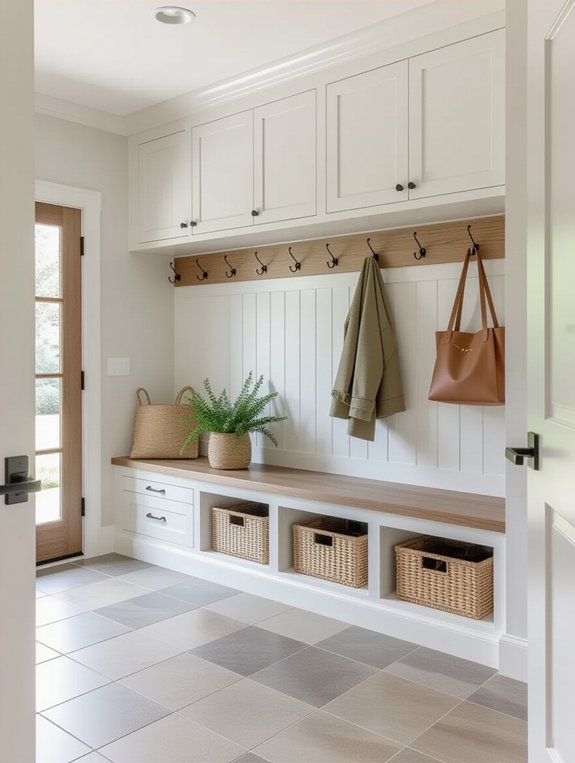 maximize mudroom storage solutions