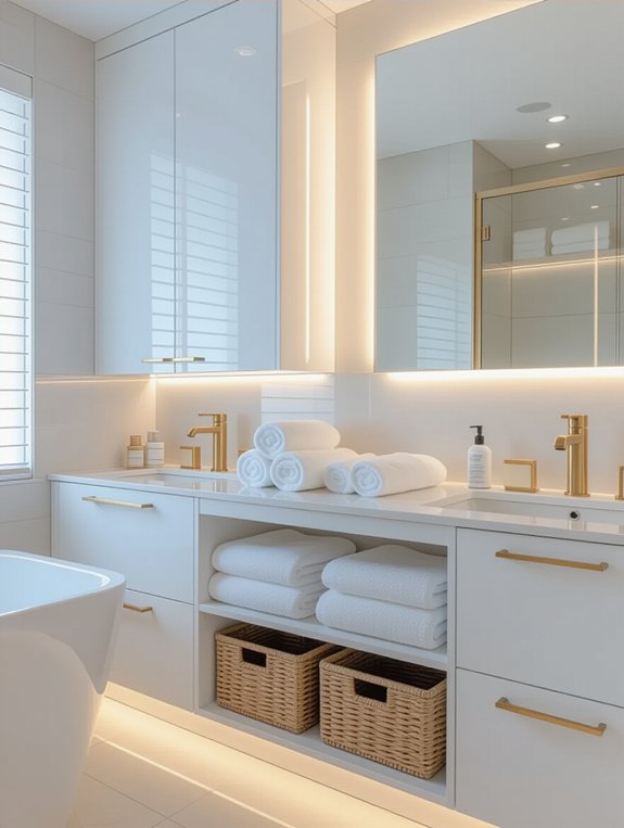 maximize storage in bathrooms