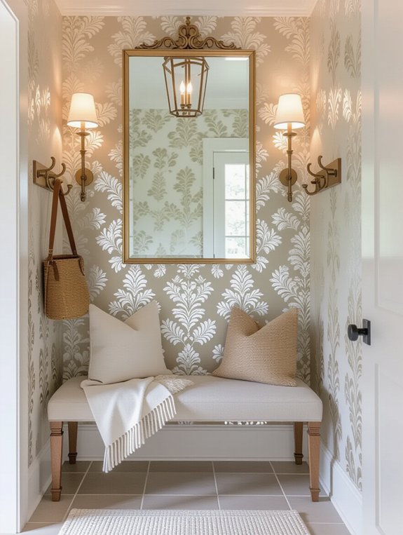 metallic accents enhance design