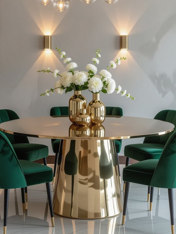 metallic accents for sophistication