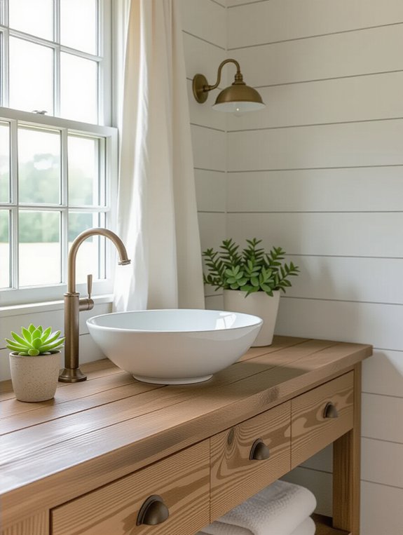 minimalist farmhouse vanity design