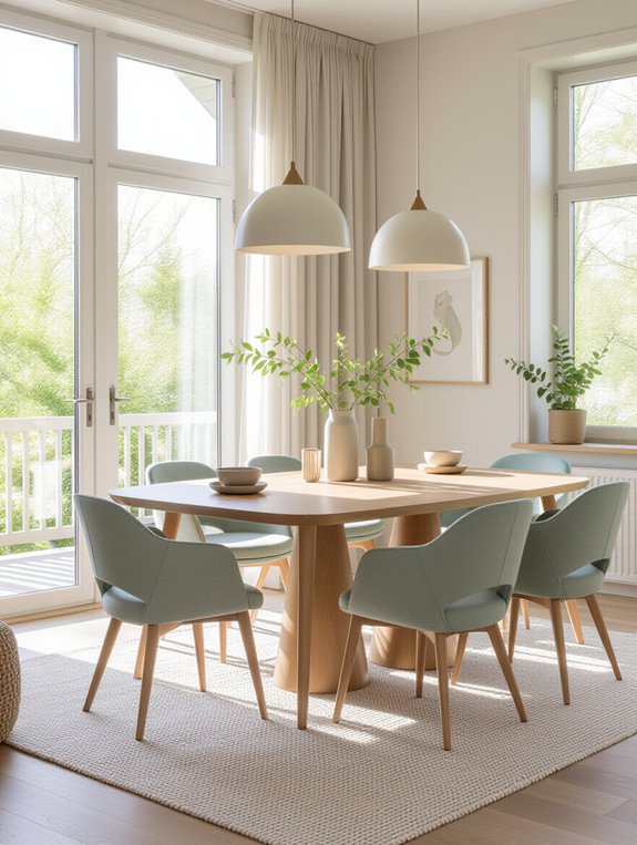 minimalist scandinavian dining style