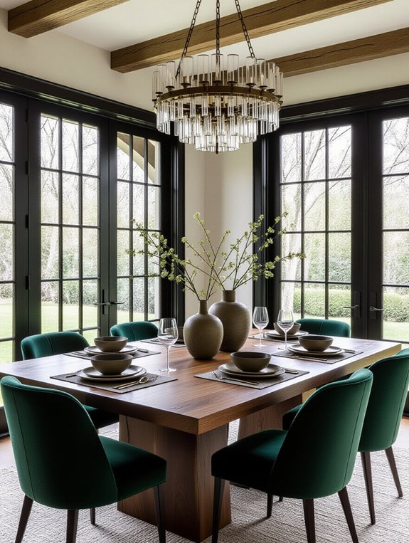 mixed materials dining table