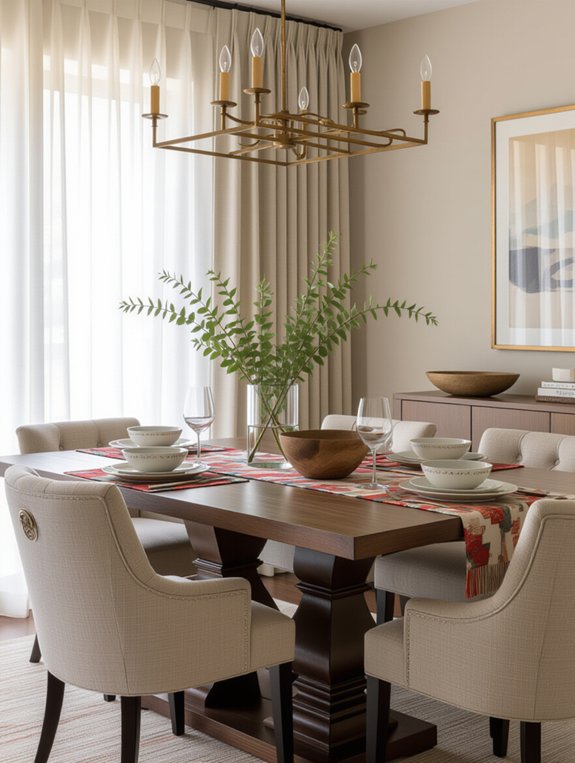 mixed materials for dining