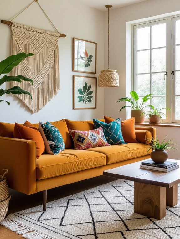 mixing patterns with pillows