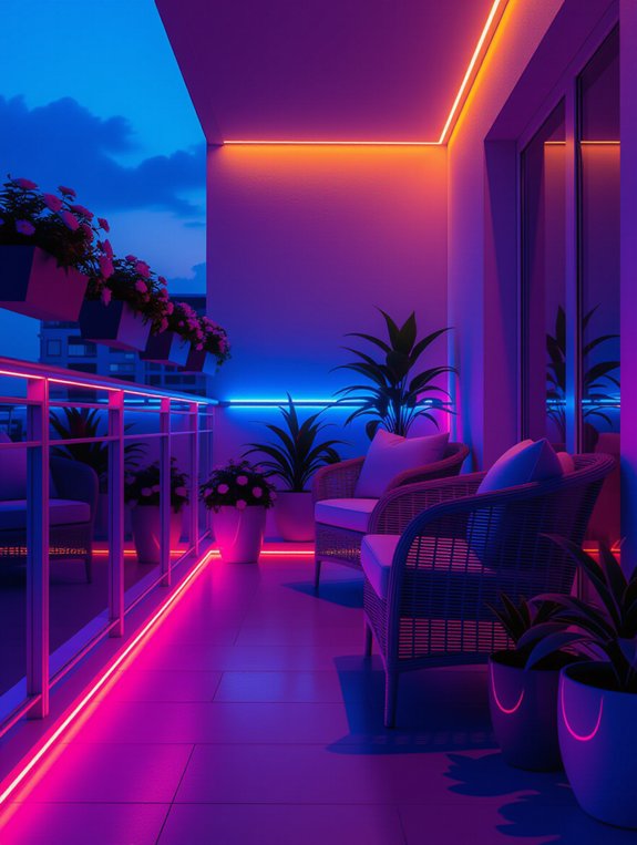 modern balcony led lighting