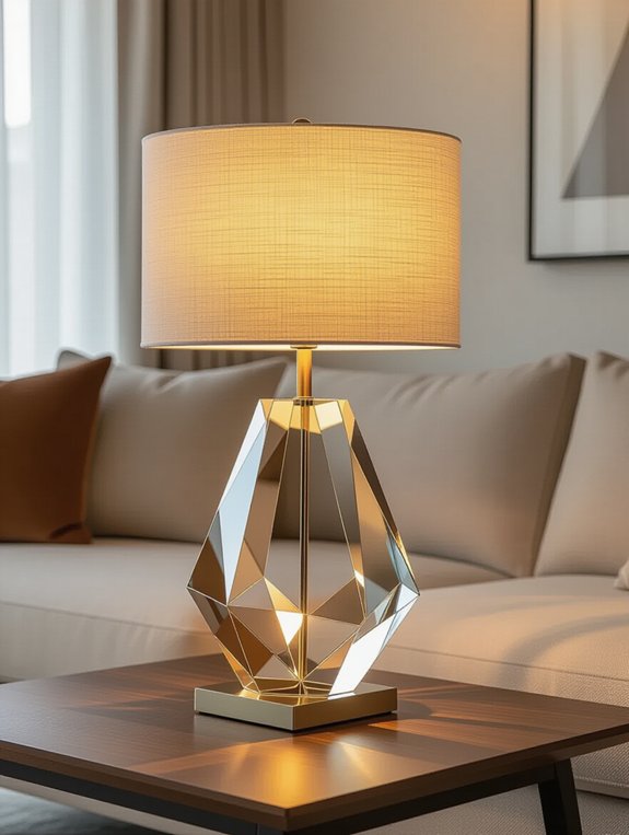 modern geometric glass lamp