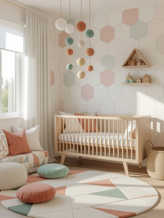 modern geometric nursery decor