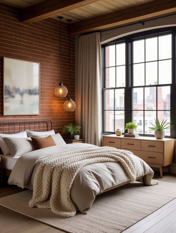 modern industrial bedroom design