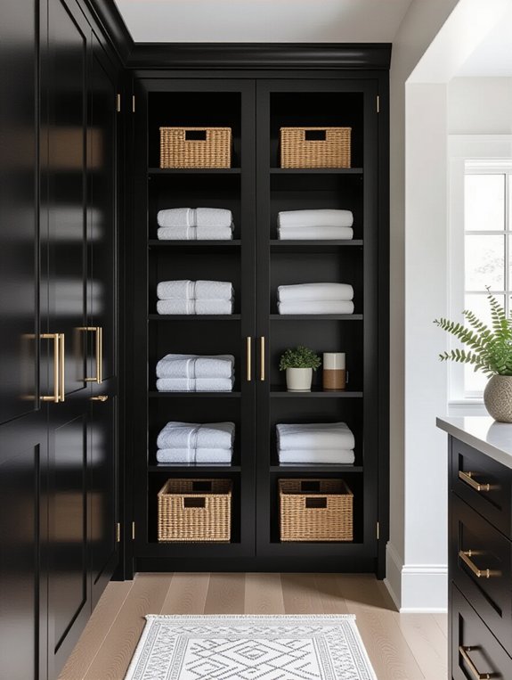 modern sleek black storage