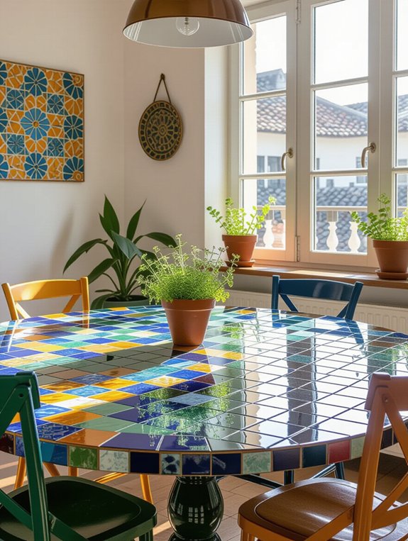 mosaic table surface creation