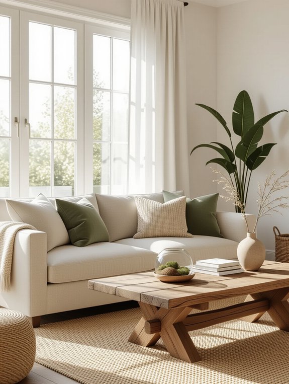 natural cozy living room