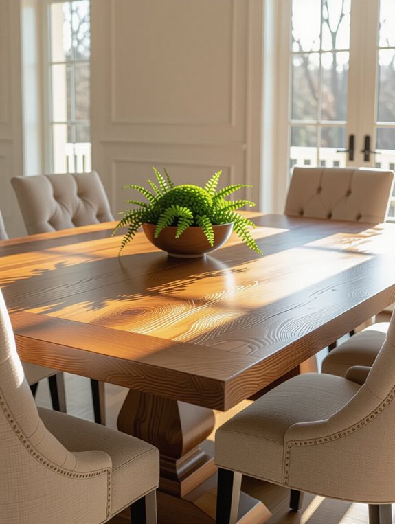 natural wood dining warmth