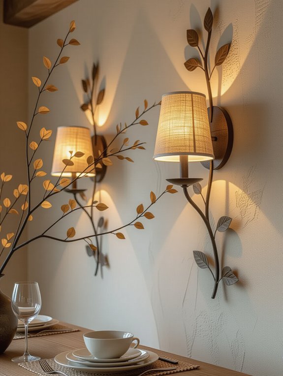 nature inspired decorative sconces