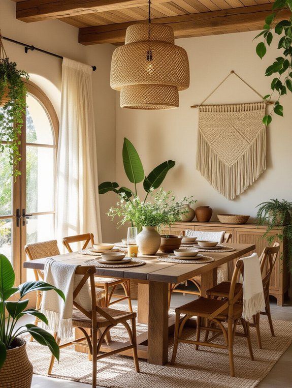 nature inspired dining decor