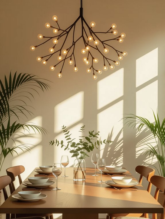 nature inspired dining lighting elegance
