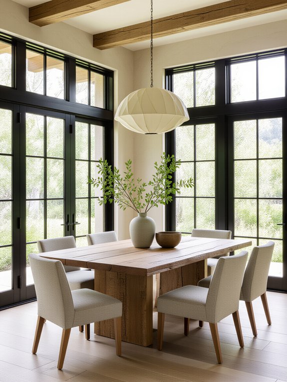 nature inspired dining room design