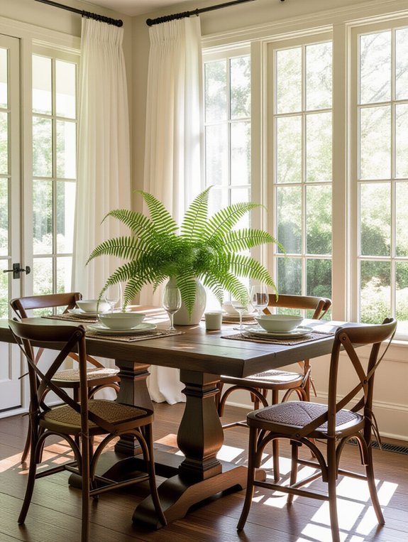 nature inspired indoor dining