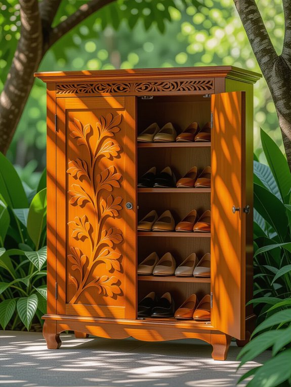 nature inspired rustic cabinet
