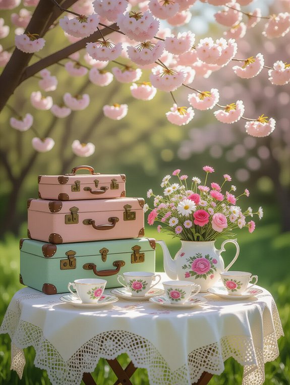 nostalgic vintage suitcase decor