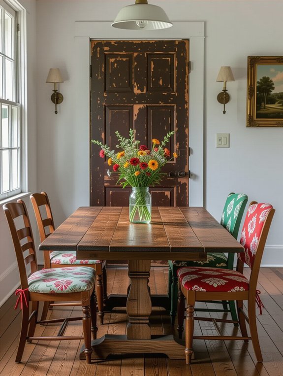old door dining table