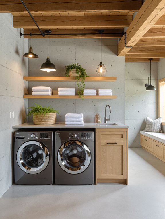 open concept laundry integration