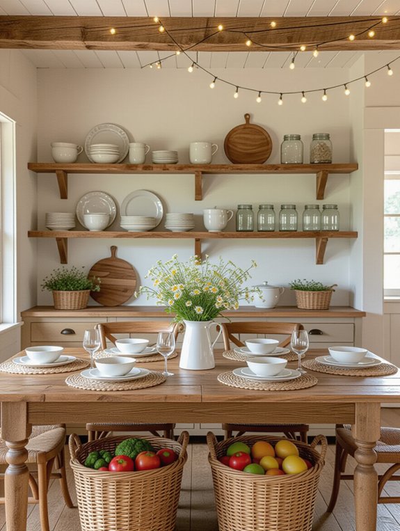 open shelving country charm