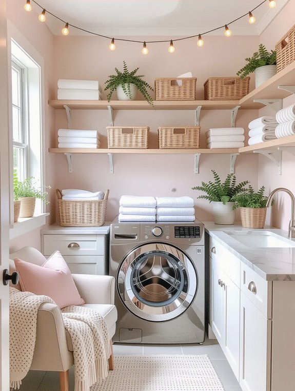 open shelving enhances accessibility