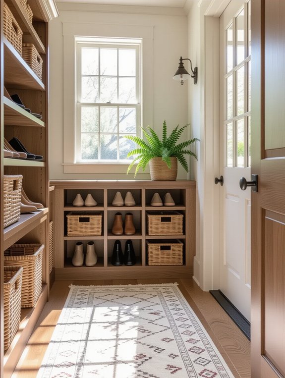 open shelving enhances accessibility