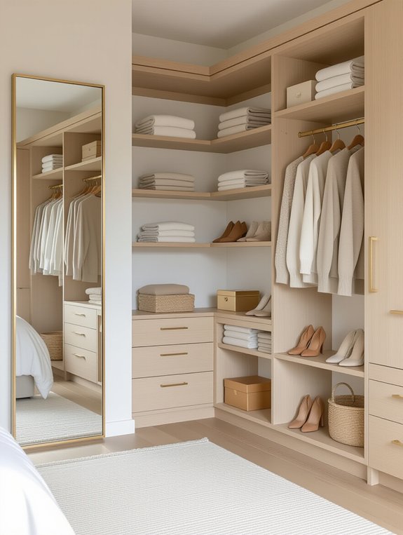 open shelving for organization