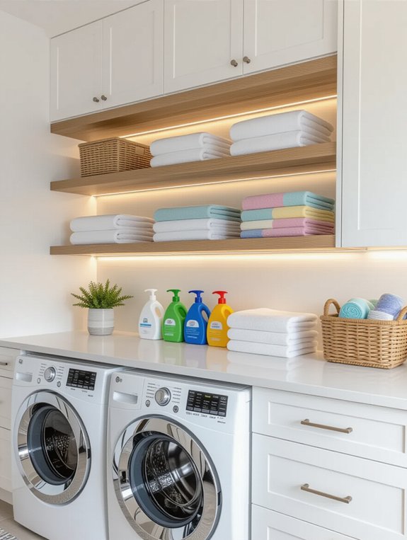 open shelving for organization